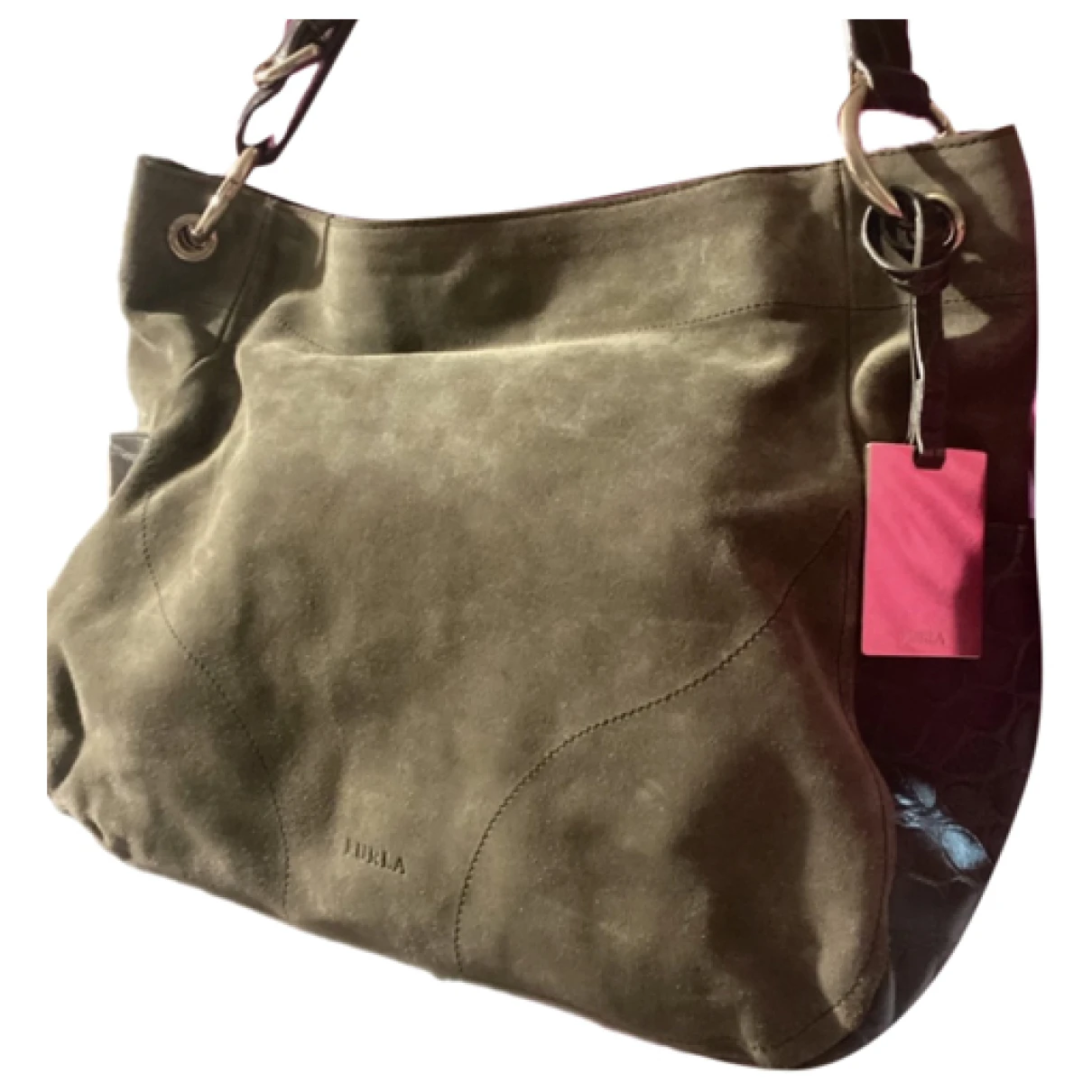 Pre-owned Furla Handbag In Green
