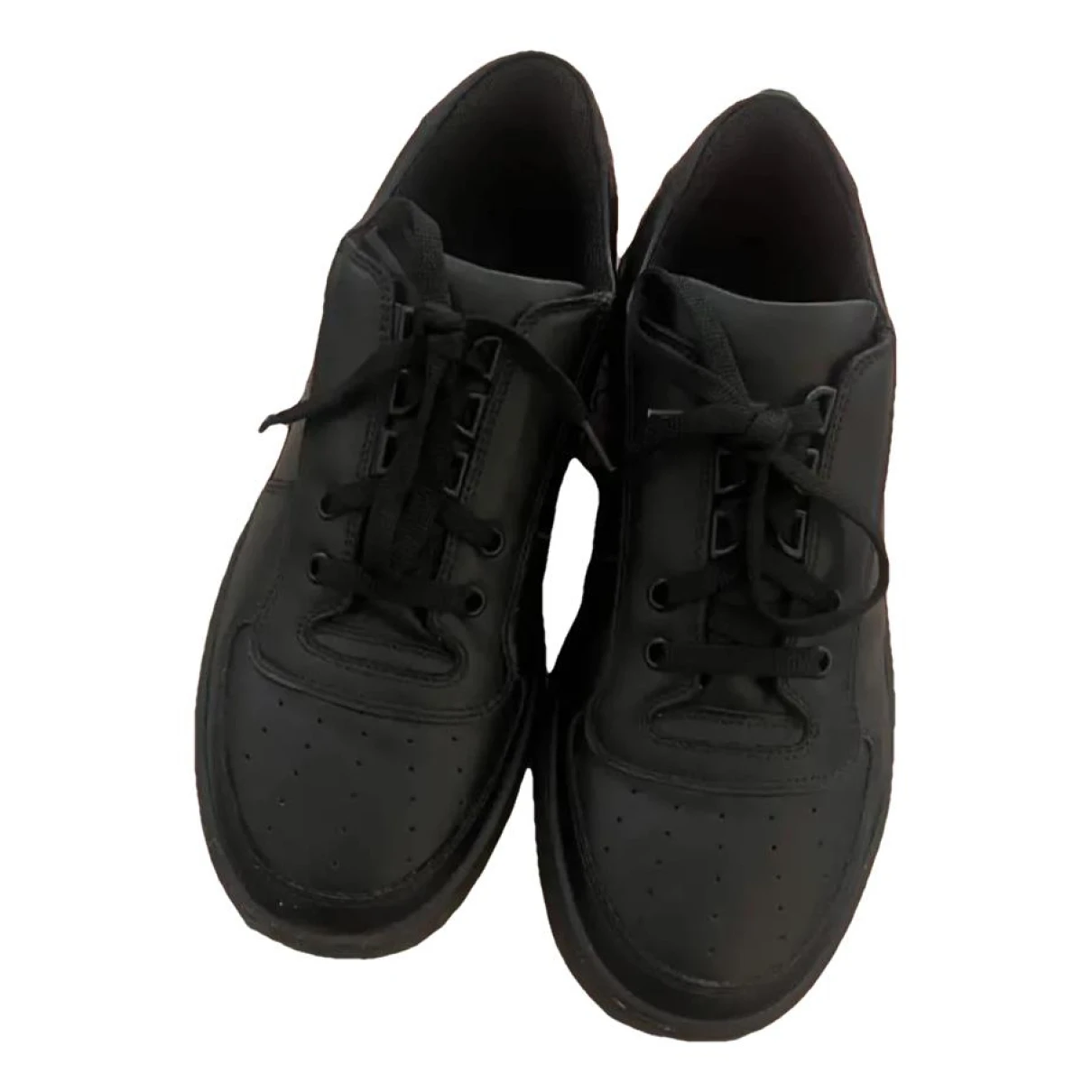 Pre-owned Acne Studios Leather Trainers In Black