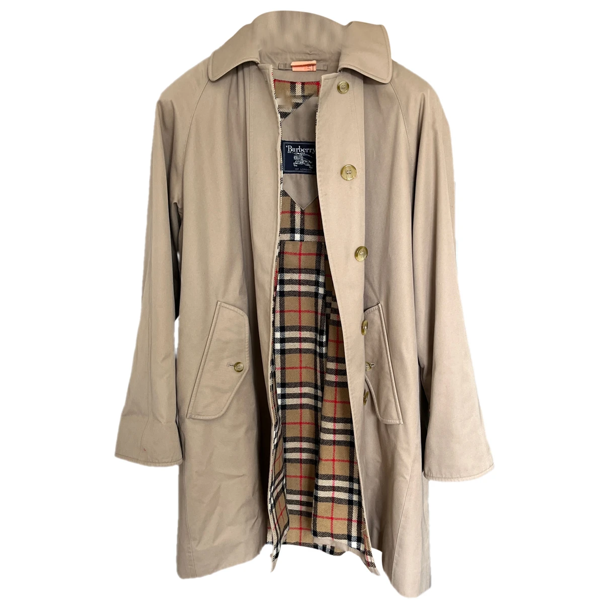 Pre-owned Burberry Wool Trench Coat In Brown
