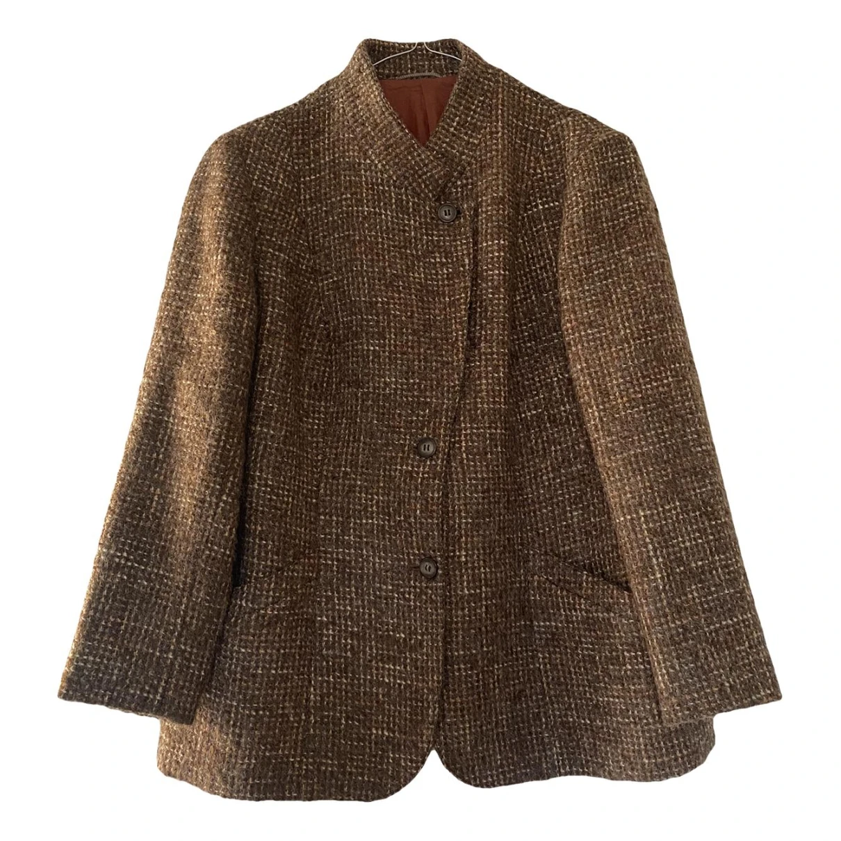 Pre-owned Max Mara Wool Short Vest In Brown
