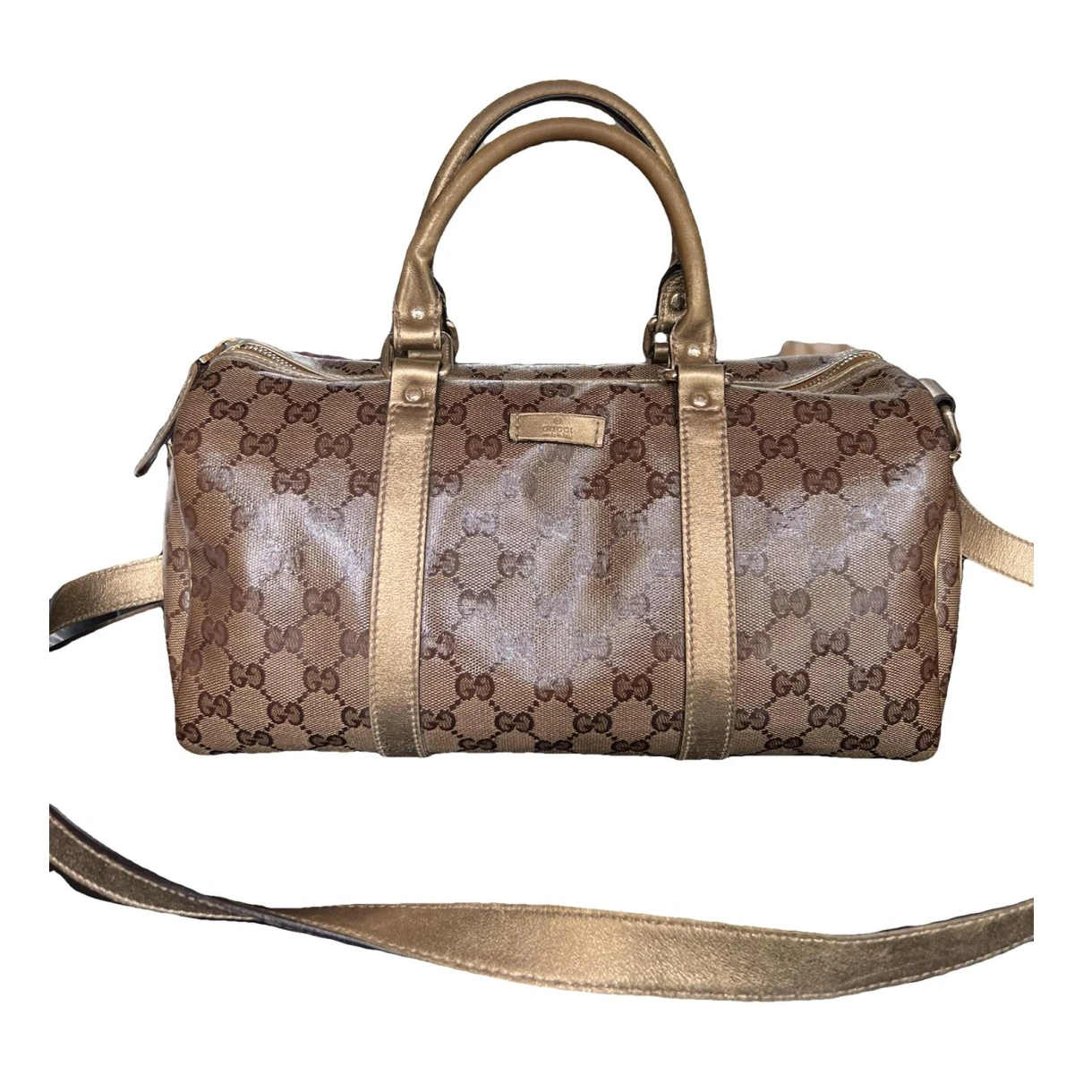 Pre-owned Gucci Boston Leather Crossbody Bag In Brown