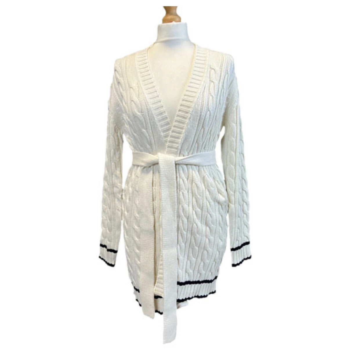 Pre-owned Max Mara Atelier Cashmere Cardigan In White