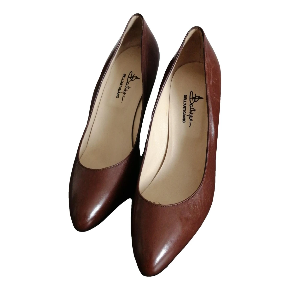Pre-owned Linea Pelle Leather Heels In Brown