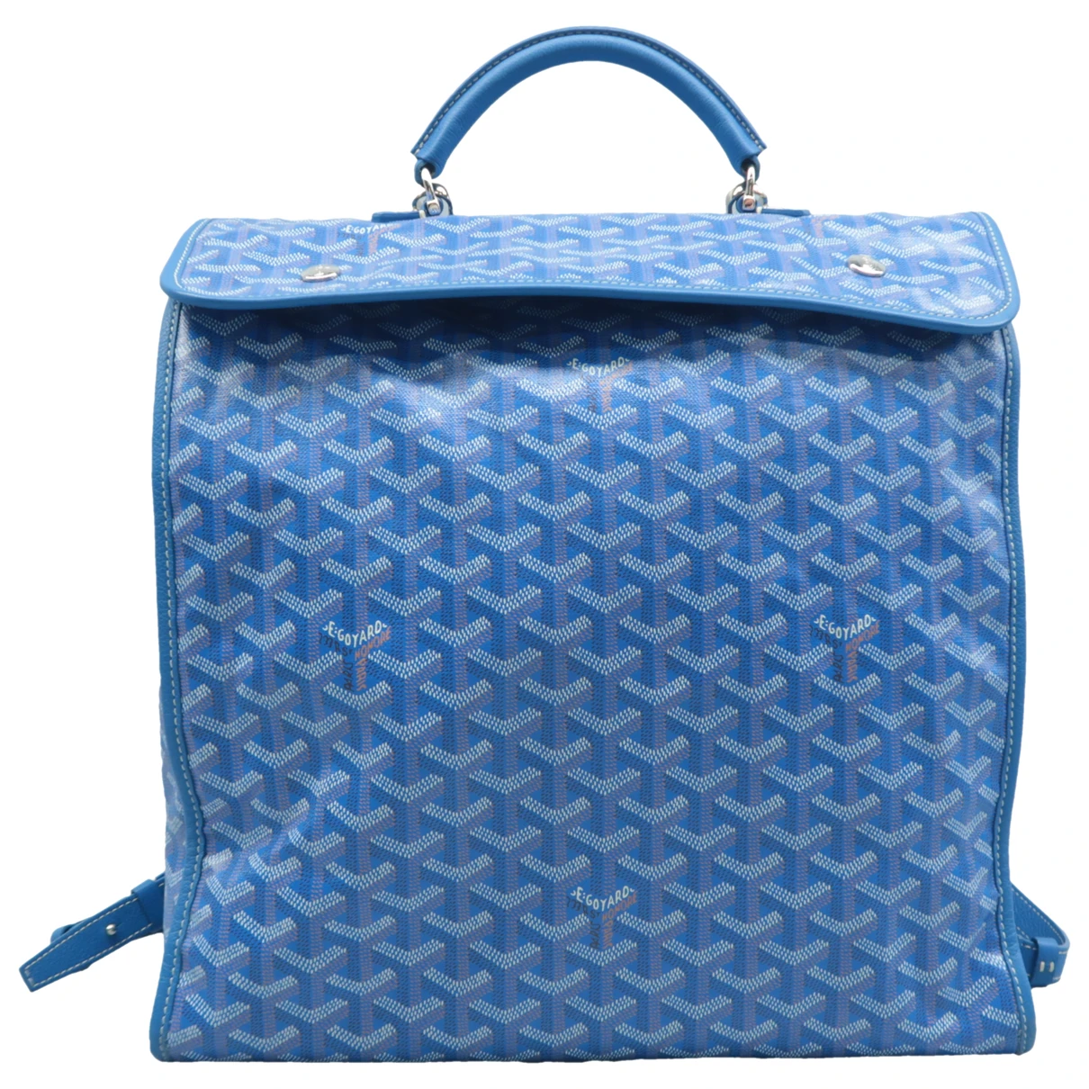 Pre-owned Goyard Leather Backpack In Blue