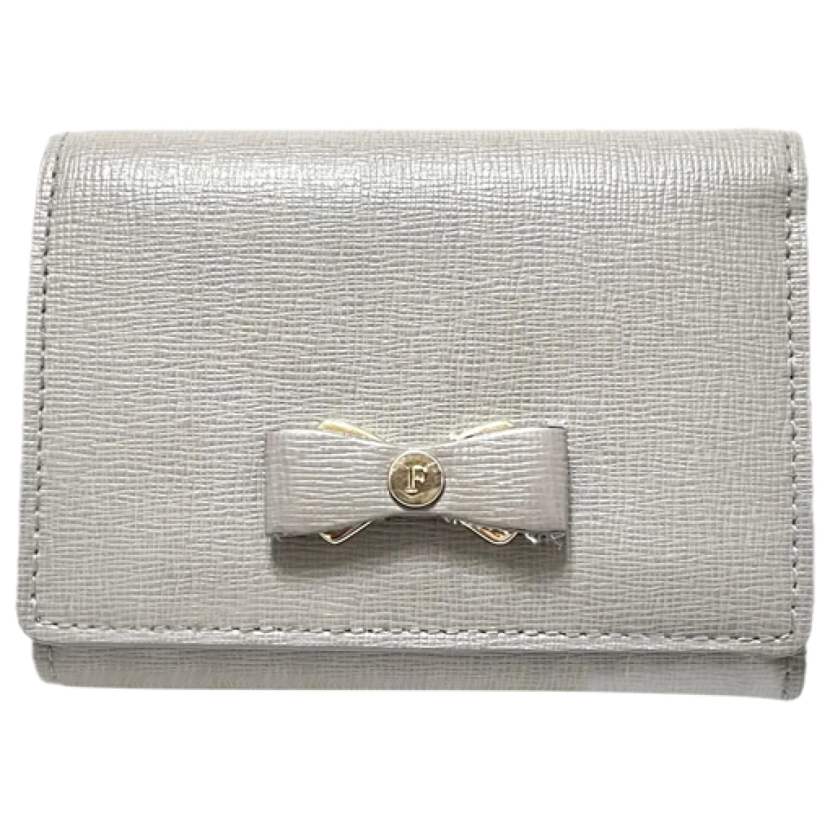 Pre-owned Furla Leather Purse In Grey