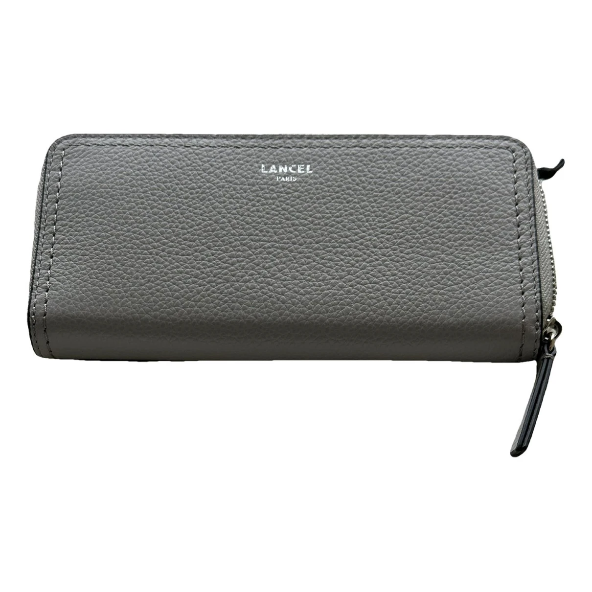 Pre-owned Lancel Leather Wallet In Grey