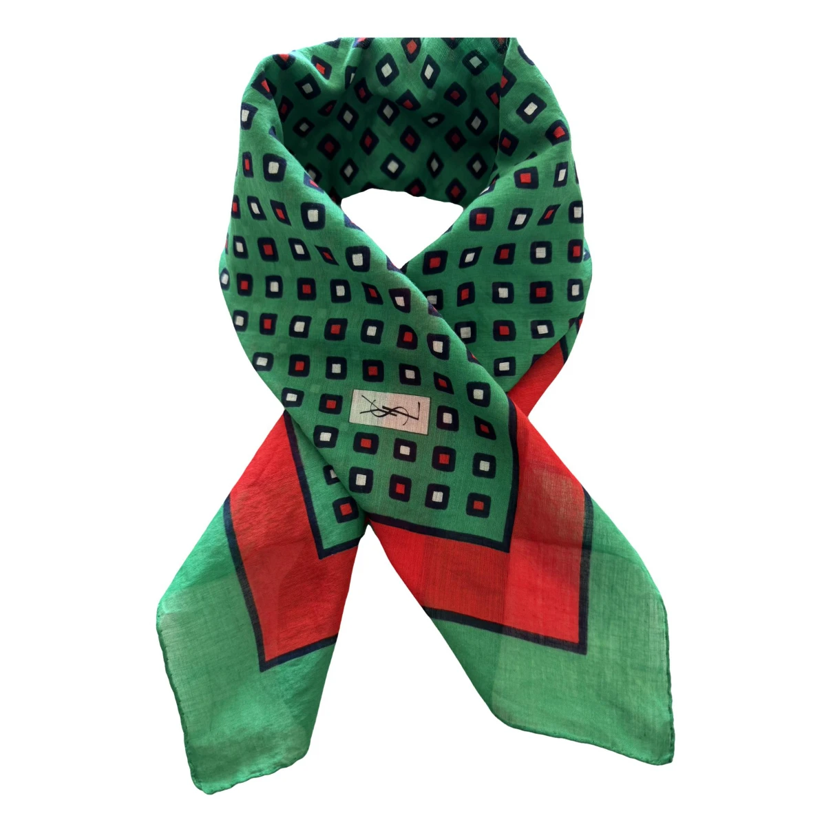 Pre-owned Saint Laurent Scarf In Green