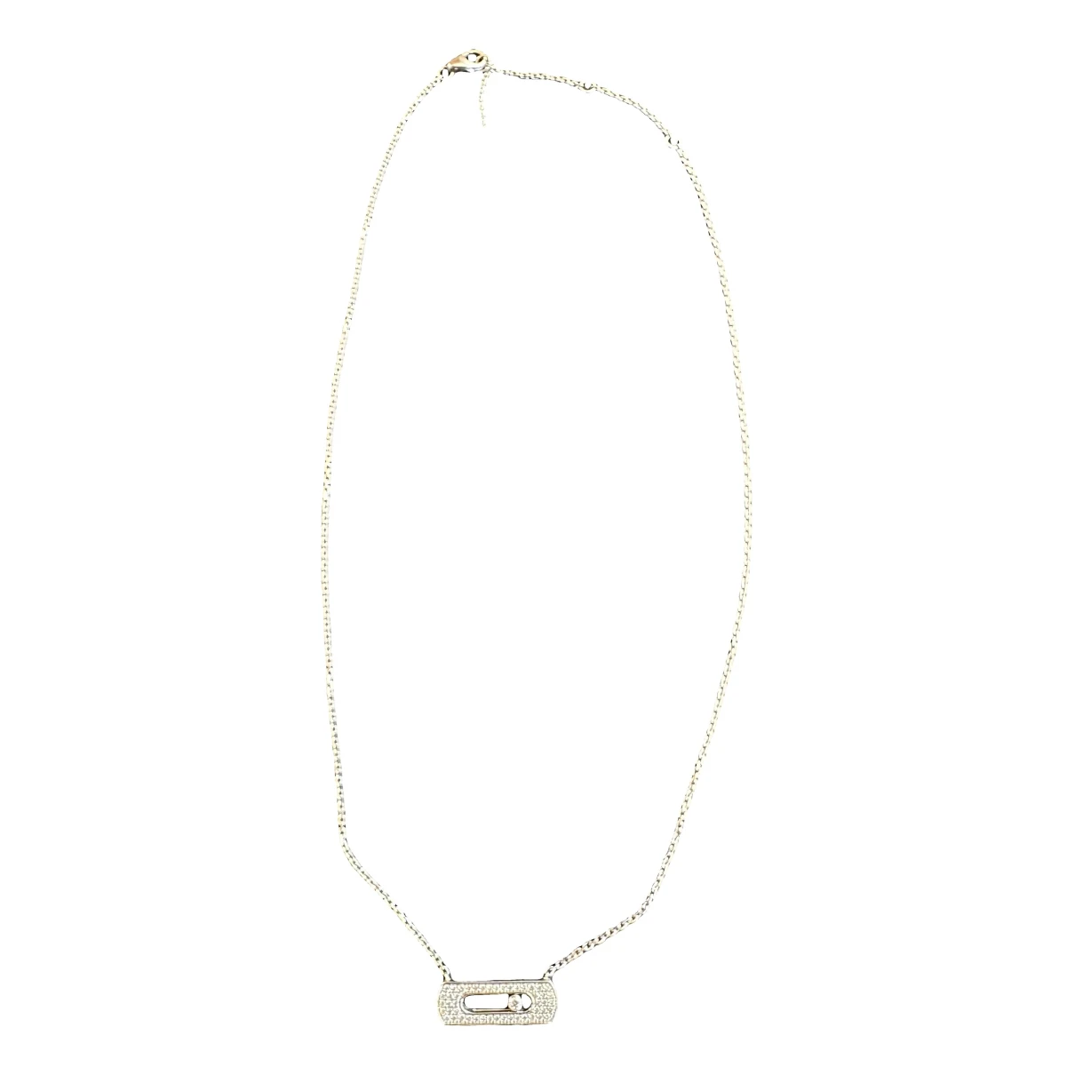 Pre-owned Messika White Gold Necklace In Grey
