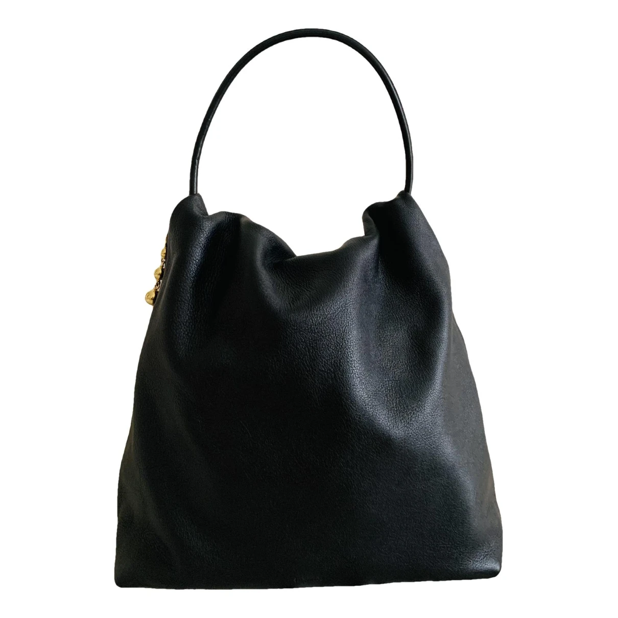Pre-owned Jil Sander Shopper Leather Handbag In Black