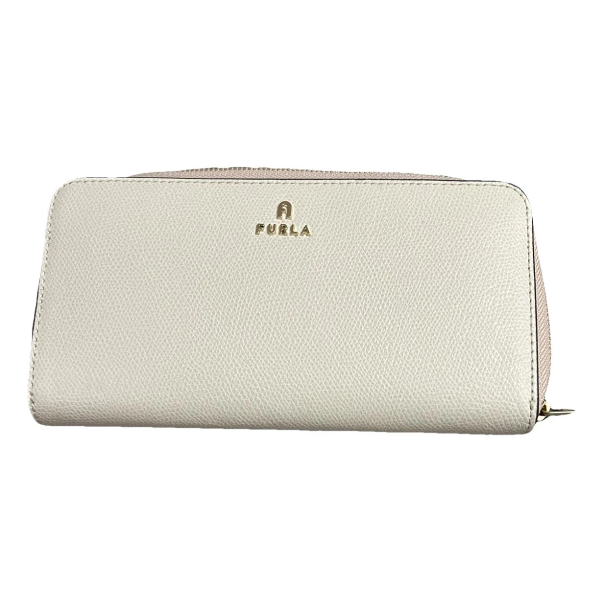 Pre-owned Furla Leather Wallet In White