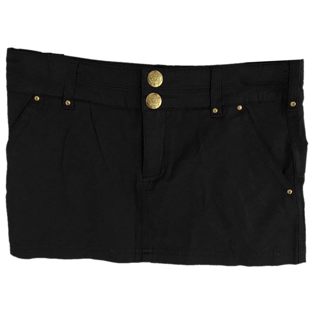 Pre-owned Adidas Originals Silk Mini Skirt In Black