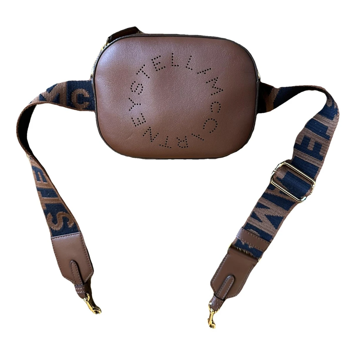 Pre-owned Stella Mccartney Vegan Leather Clutch Bag In Brown