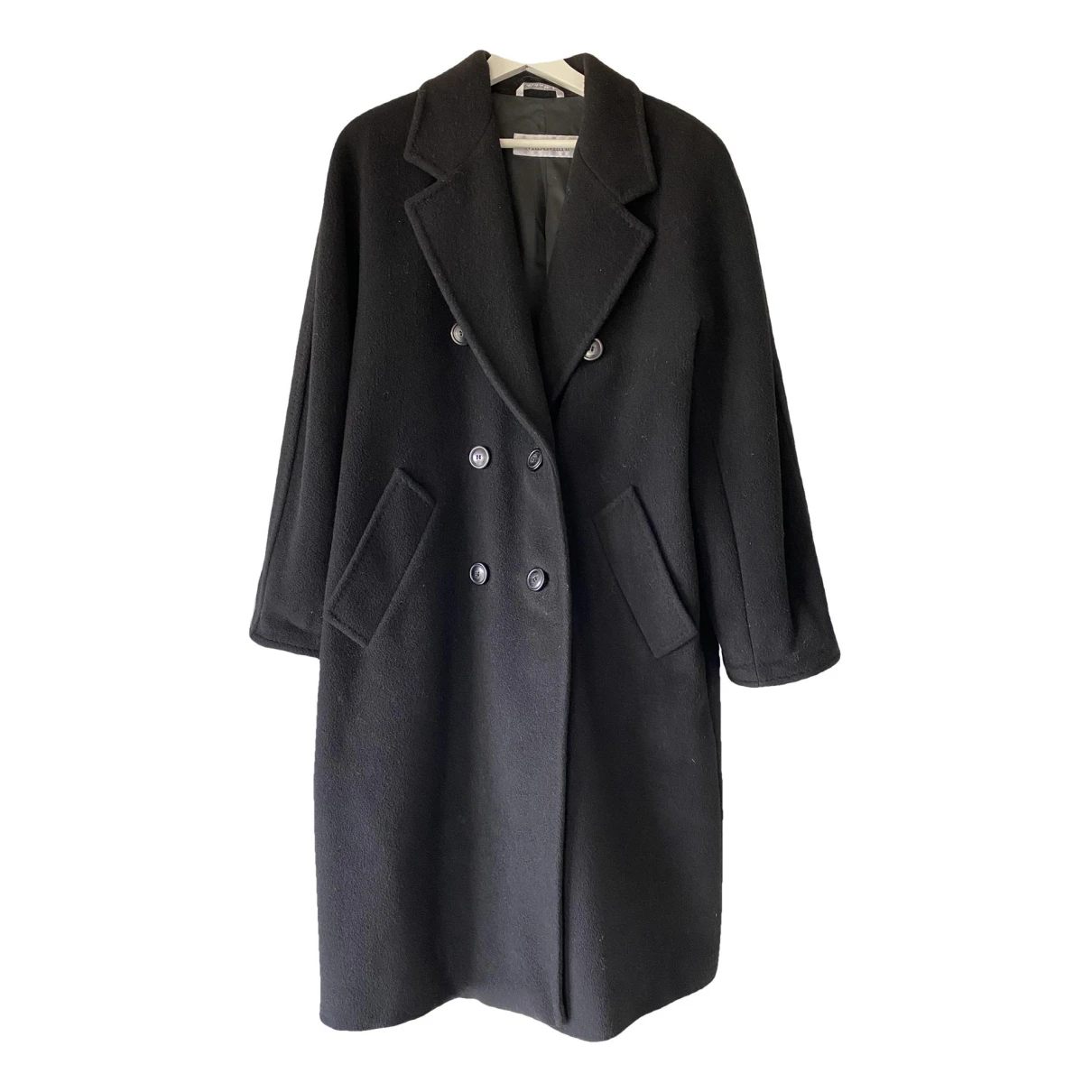 Pre-owned Max Mara 101801 Cashmere Coat In Black