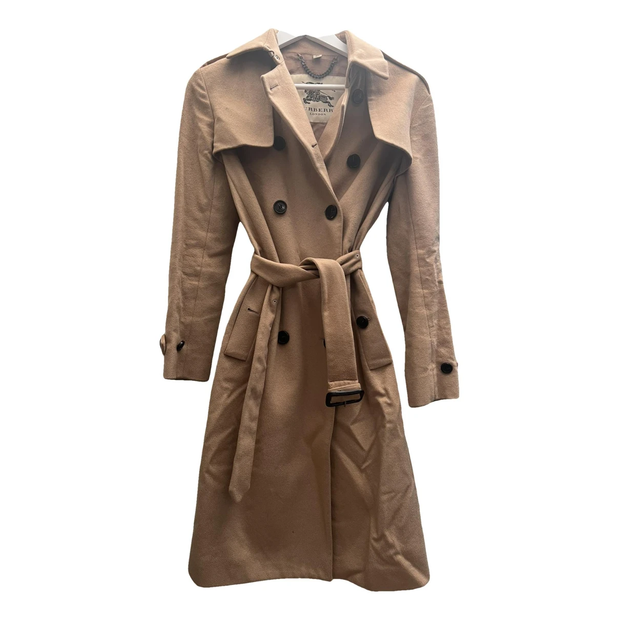 Pre-owned Burberry Cashmere Coat In Beige