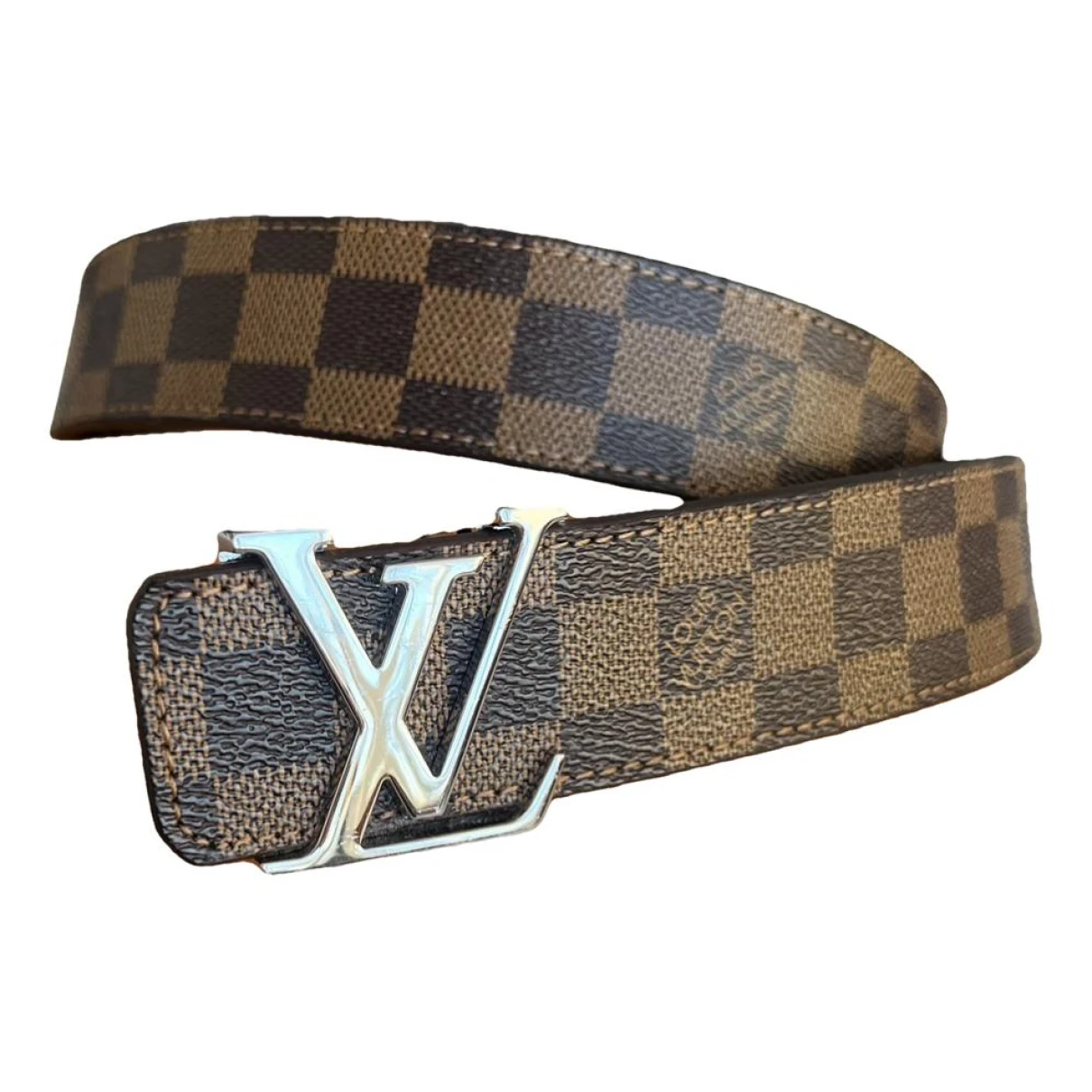 Pre-owned Louis Vuitton Signature Patent Leather Belt In Brown