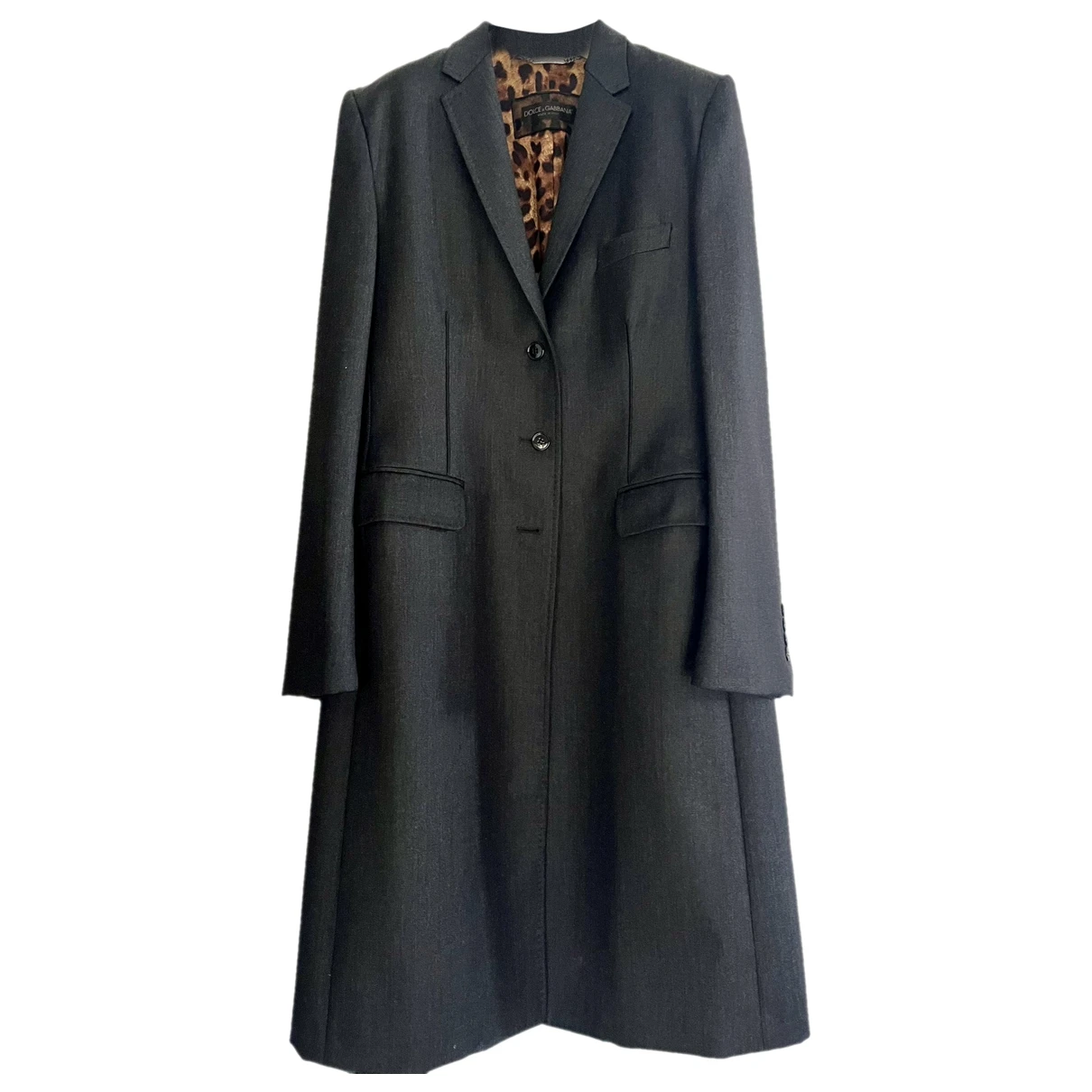 Pre-owned Dolce & Gabbana Wool Coat In Grey