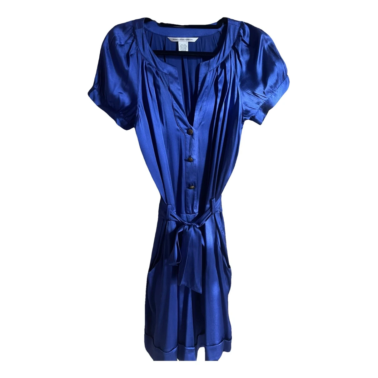 Pre-owned Diane Von Furstenberg Silk Jumpsuit In Blue