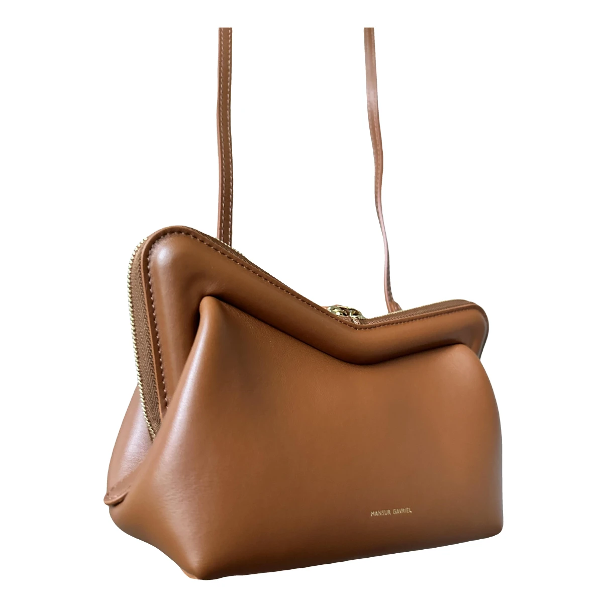 Pre-owned Mansur Gavriel Leather Crossbody Bag In Brown