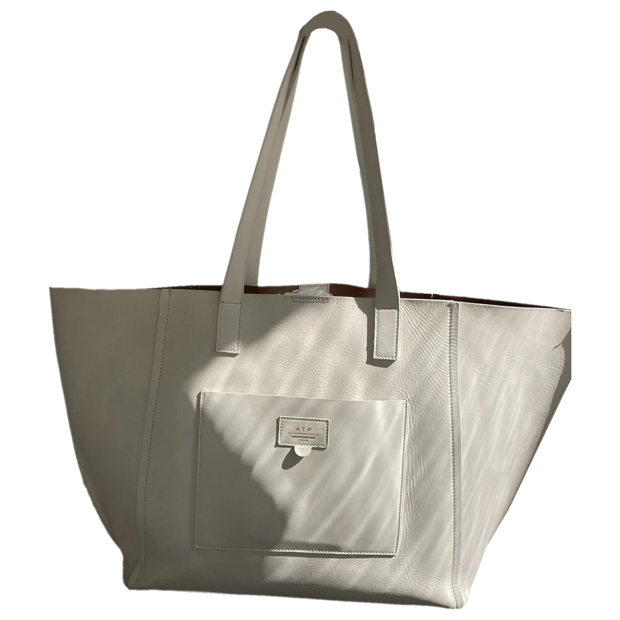 Pre-owned Atp Atelier Leather Tote In White