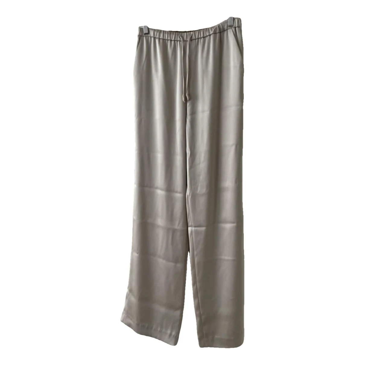 Pre-owned Nanushka Trousers In Silver