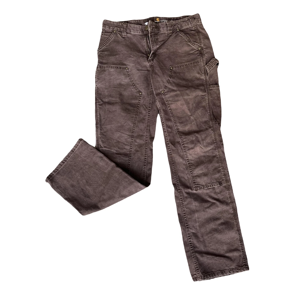 Pre-owned Carhartt Straight Jeans In Brown