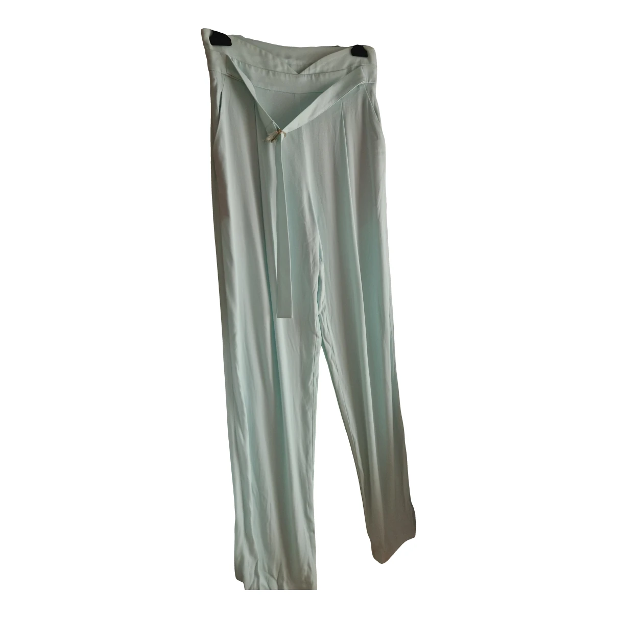 Pre-owned Patrizia Pepe Straight Pants In Turquoise