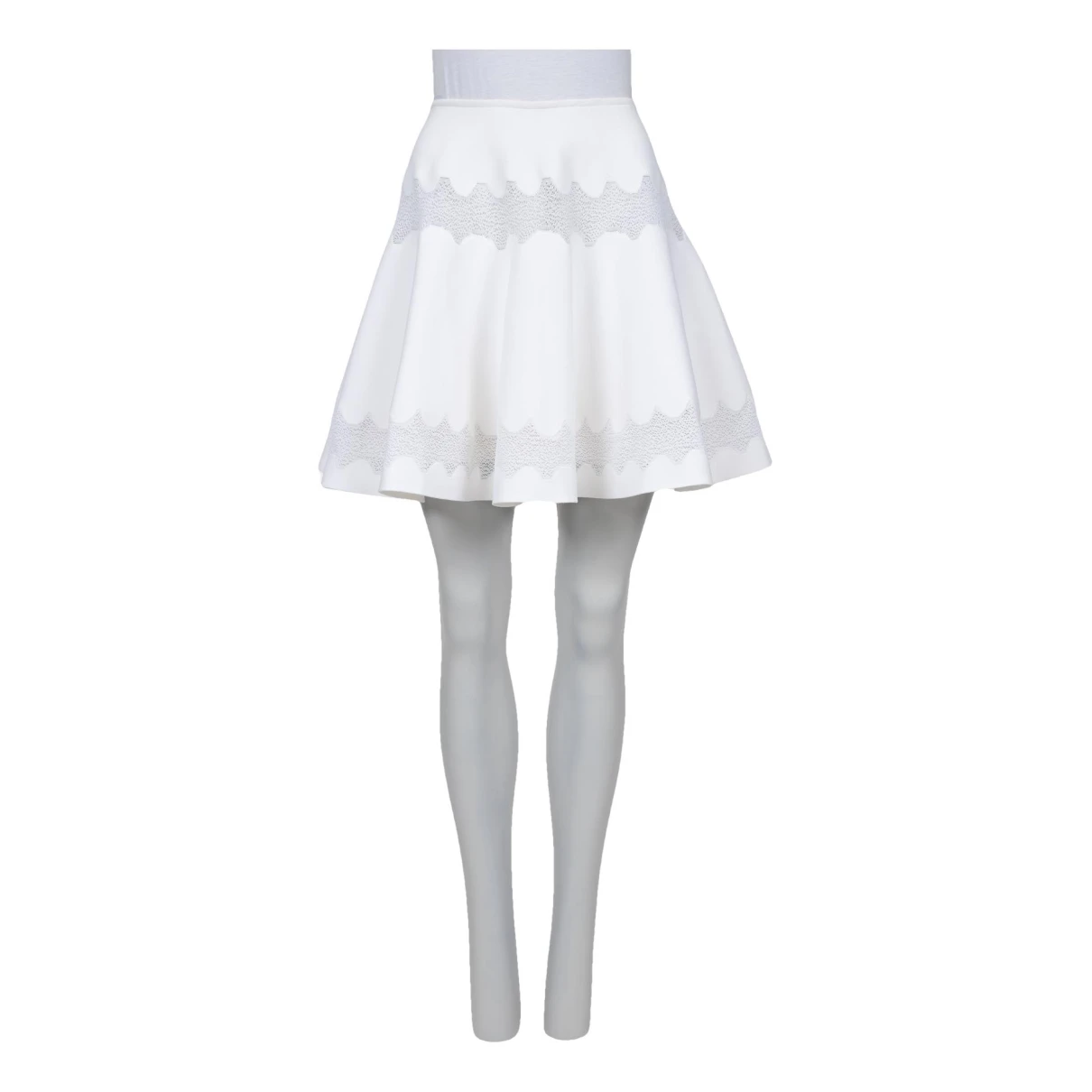 Pre-owned Alaïa Mini Skirt In White