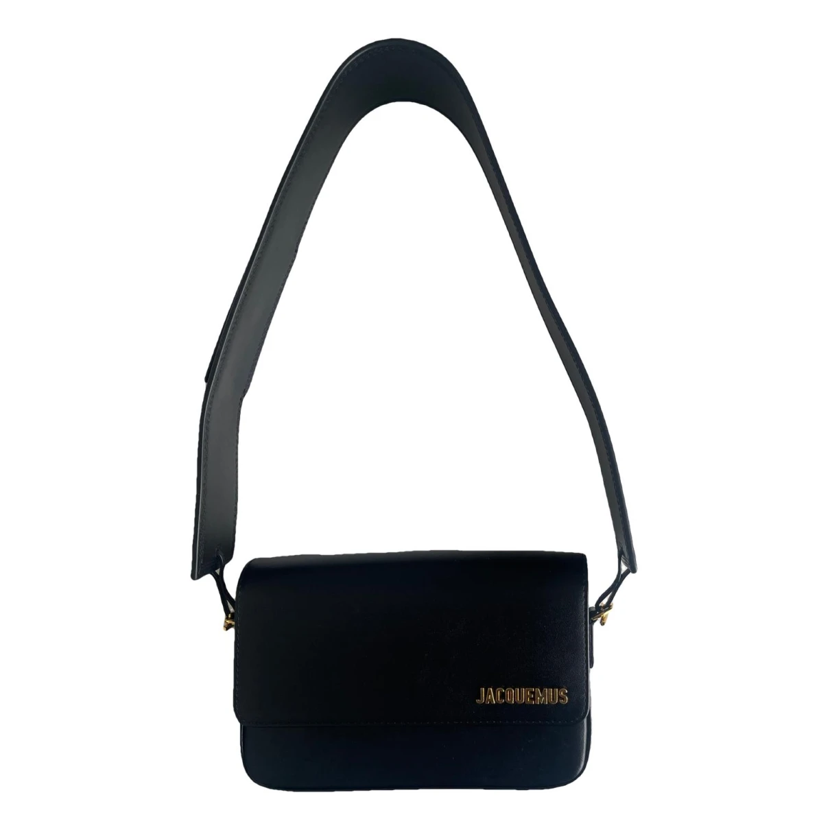 Pre-owned Jacquemus Le Carinu Leather Handbag In Black