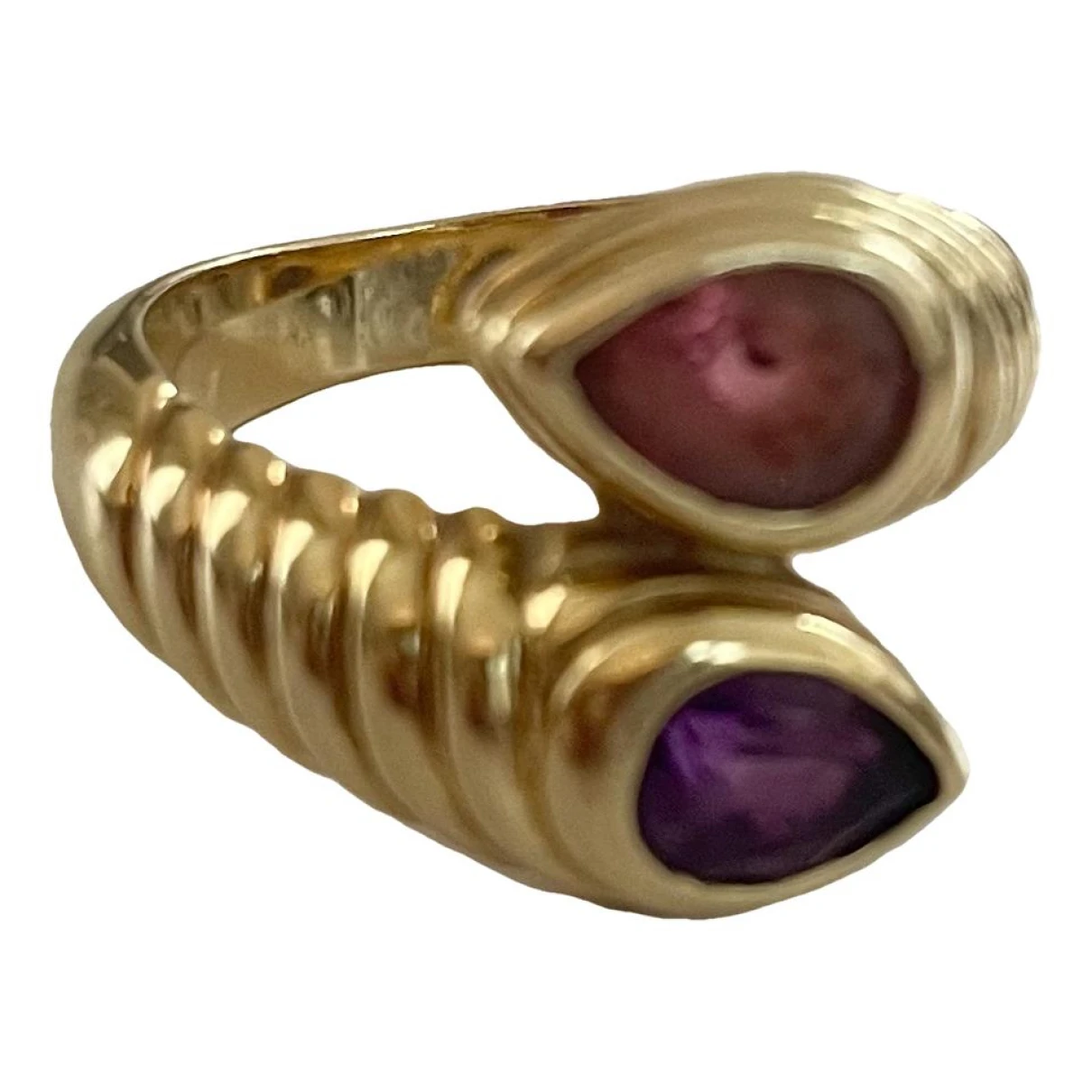 Pre-owned Bvlgari Doppio Yellow Gold Ring