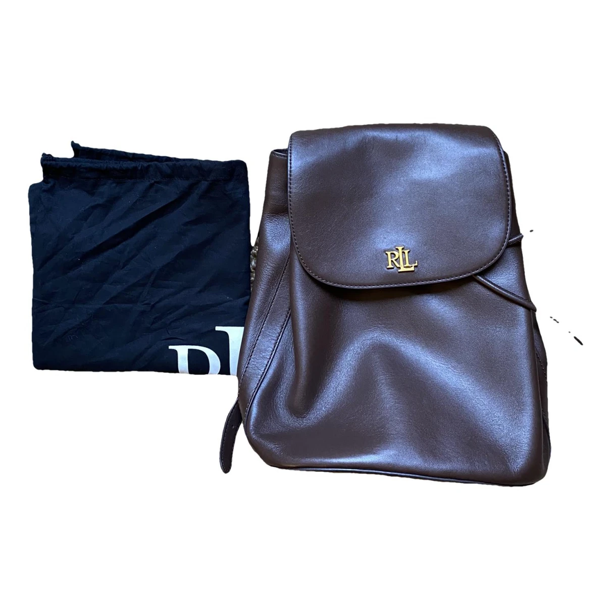Pre-owned Lauren Ralph Lauren Leather Backpack In Brown
