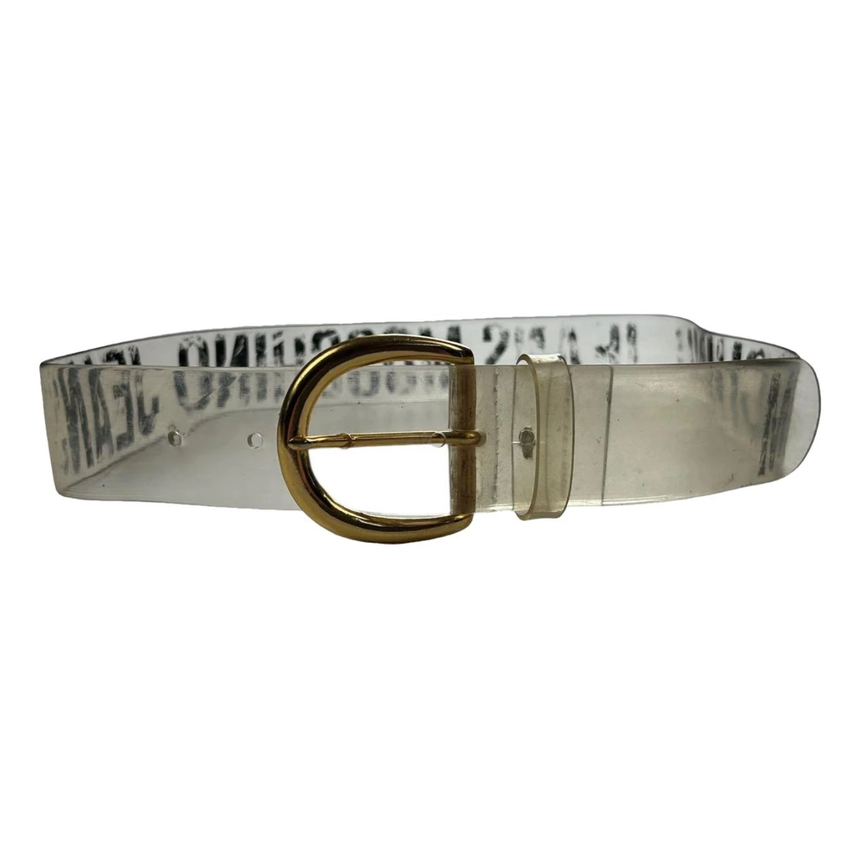 Pre-owned Moschino Belt In White