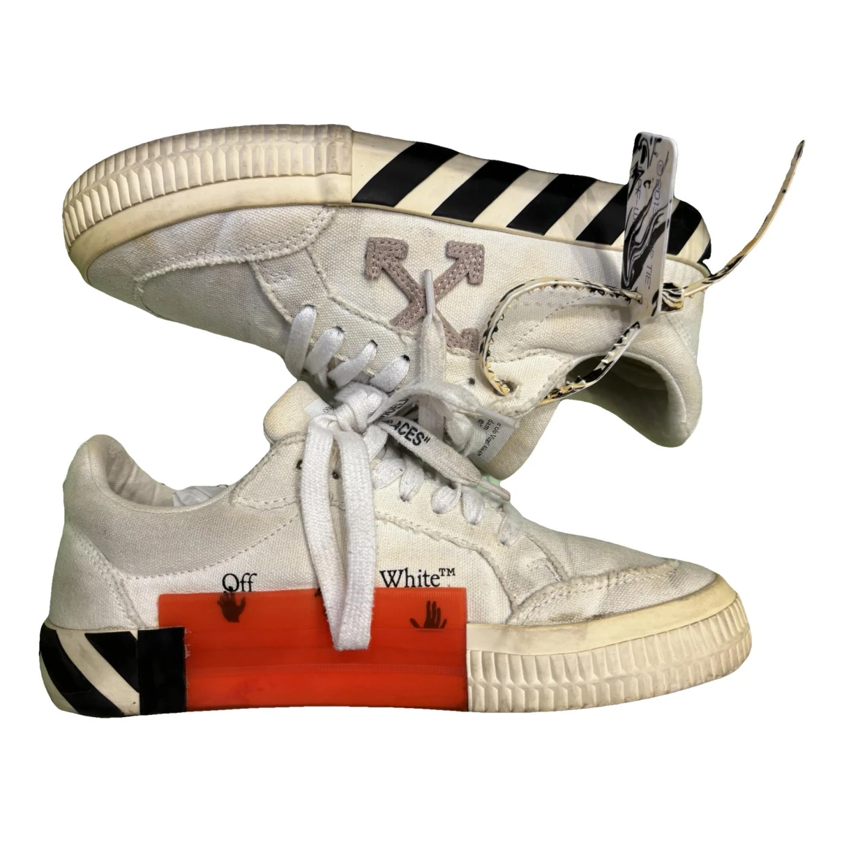 Pre-owned Off-white Vulcalized Cloth Trainers In White