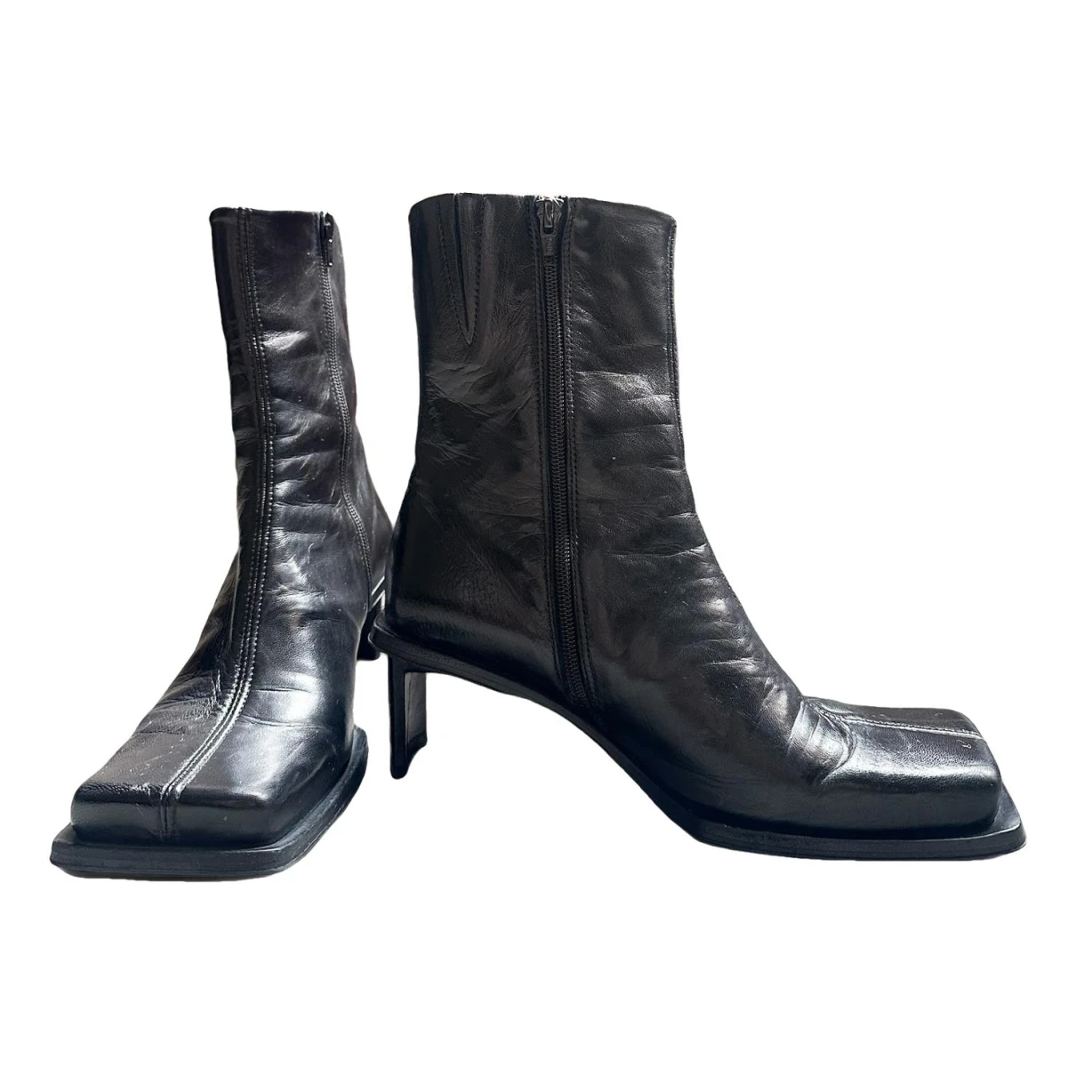 Pre-owned Miista Leather Boots In Black