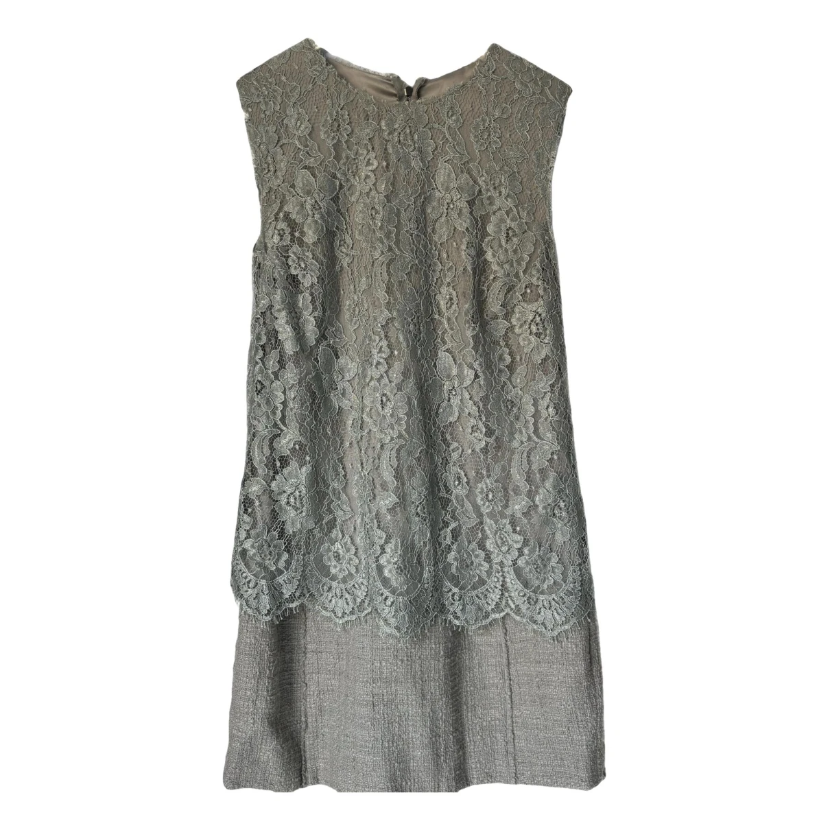 Pre-owned Dolce & Gabbana Mini Dress In Grey