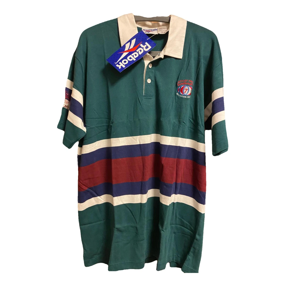 Pre-owned Reebok Polo Shirt In Green