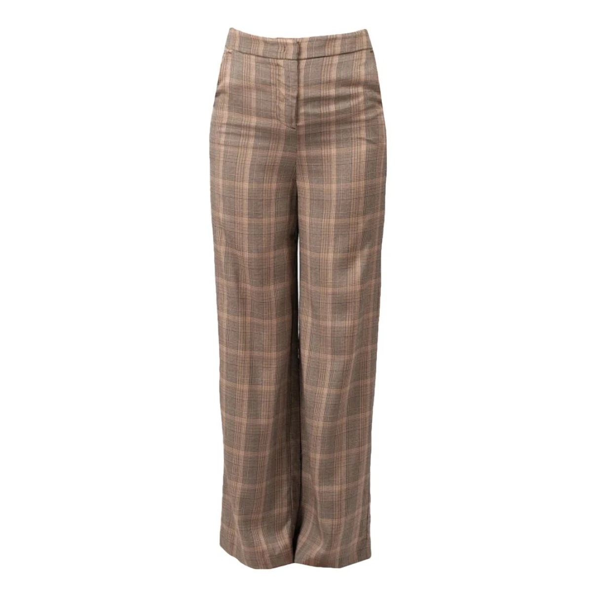 Pre-owned Pinko Large Pants In Camel