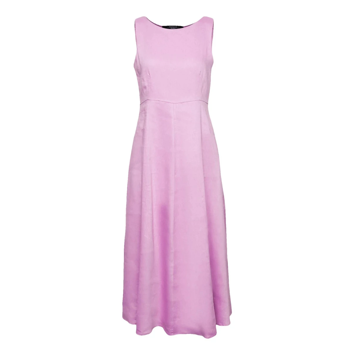 Pre-owned Max Mara Linen Mid-length Dress In Pink