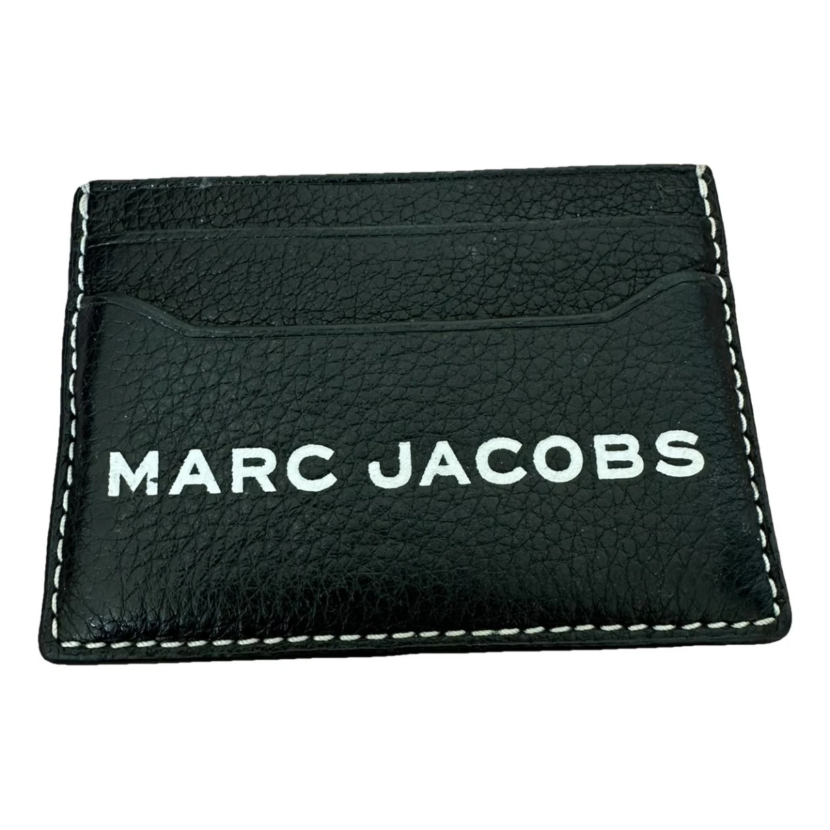 Pre-owned Marc Jacobs Leather Card Wallet In Black
