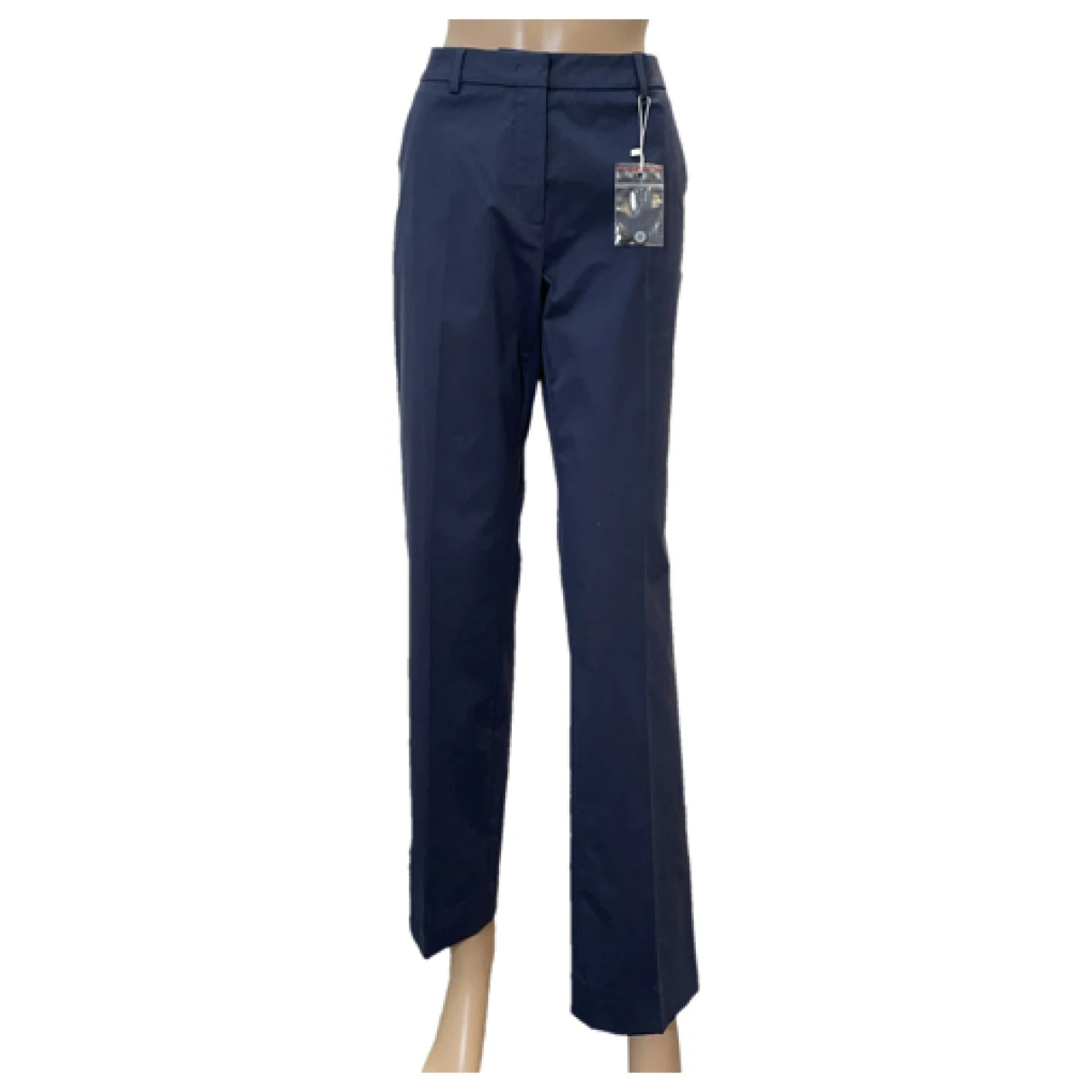 Pre-owned Max Mara Straight Pants In Blue