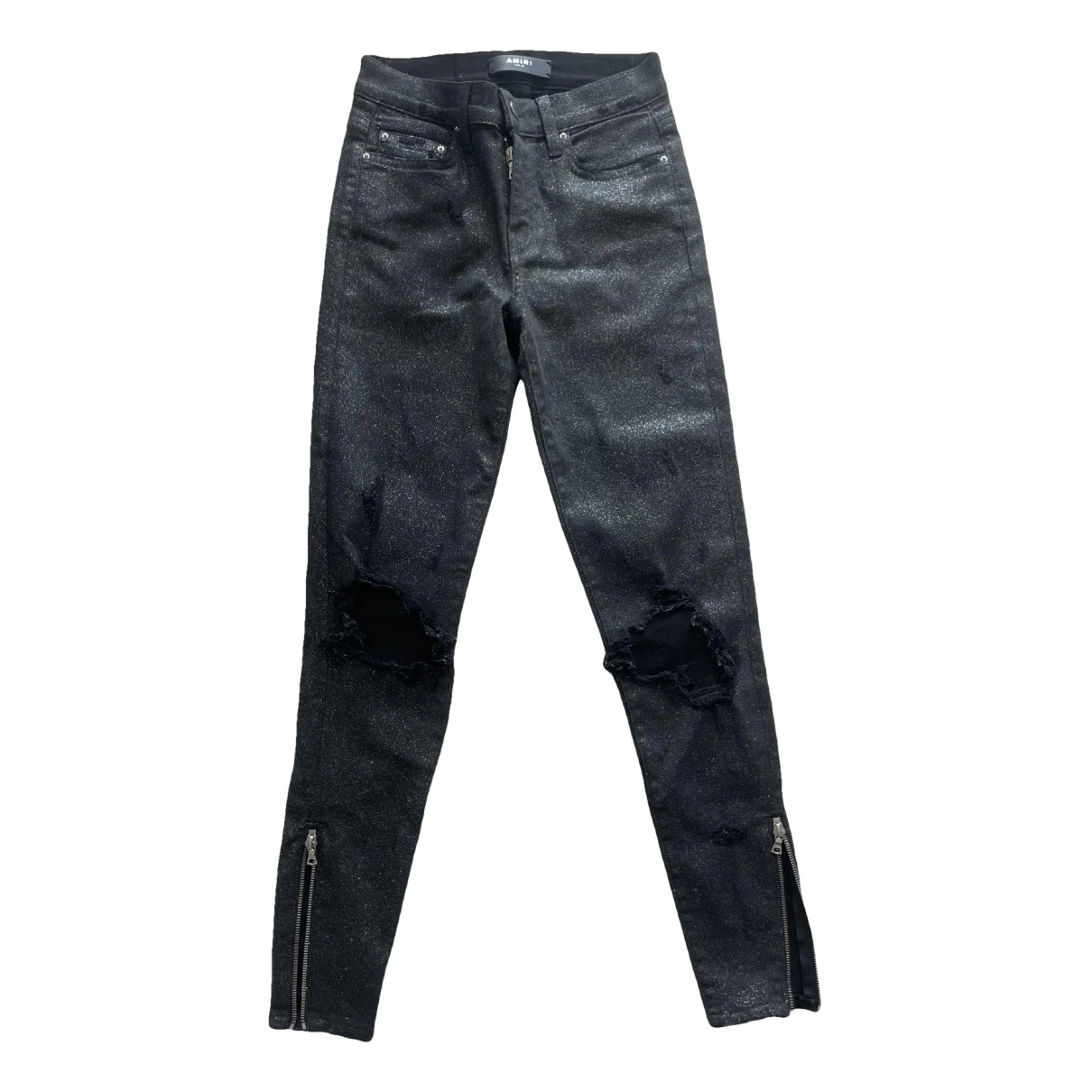 Pre-owned Amiri Slim Jeans In Grey