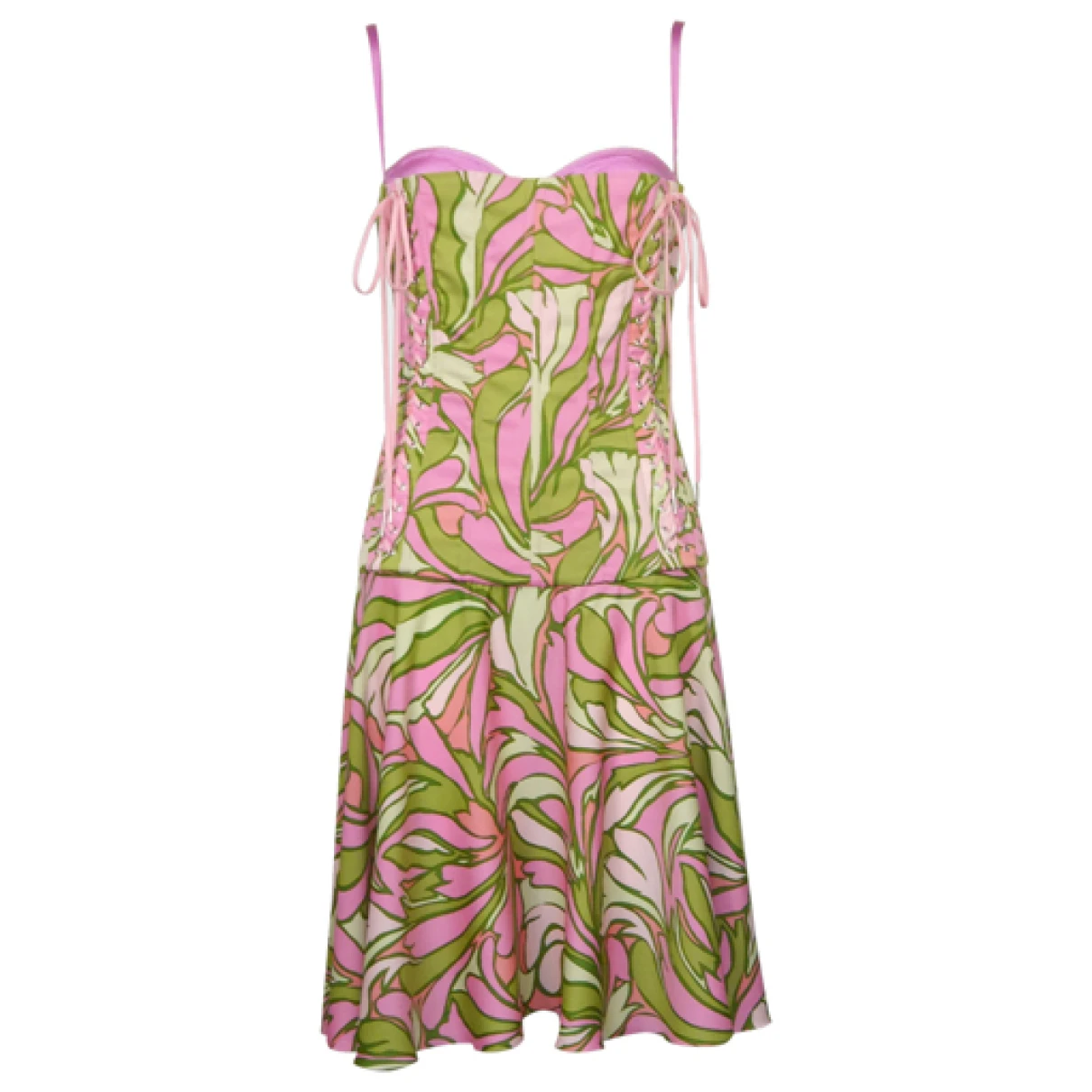 Pre-owned Dolce & Gabbana Silk Mid-length Dress In Pink