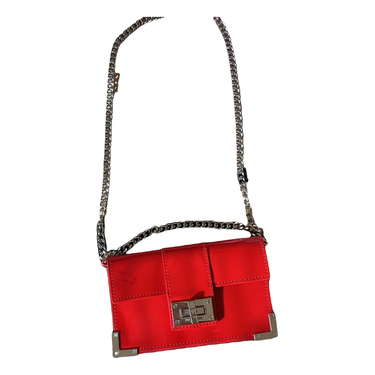 Pre-owned The Kooples Emily Patent Leather Handbag In Red