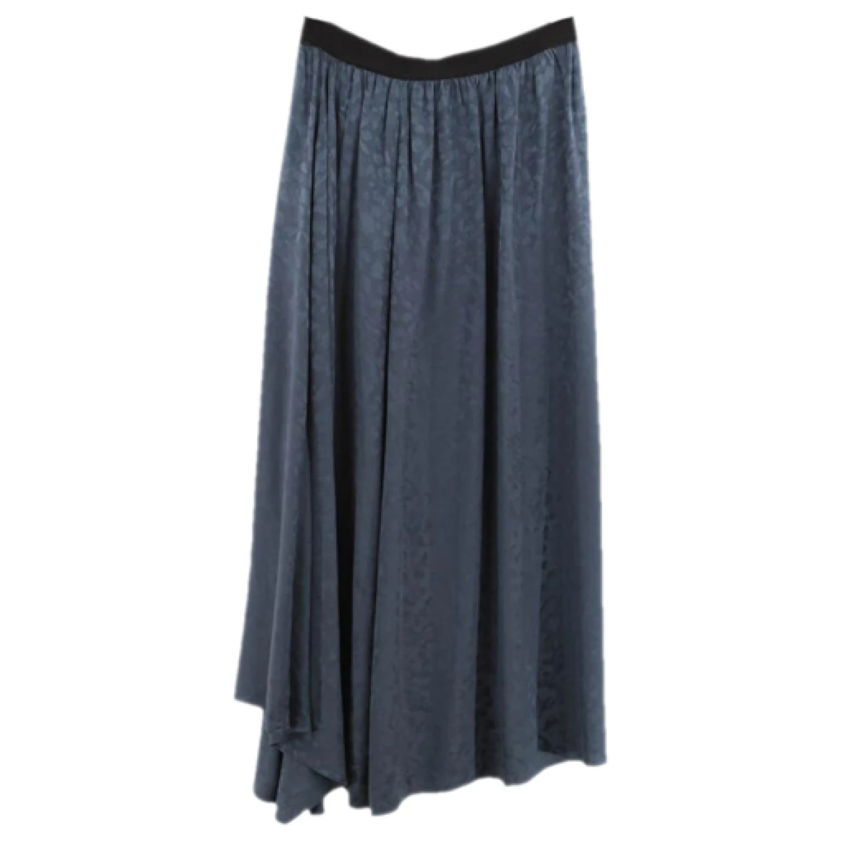 Pre-owned Zadig & Voltaire Silk Maxi Skirt In Blue