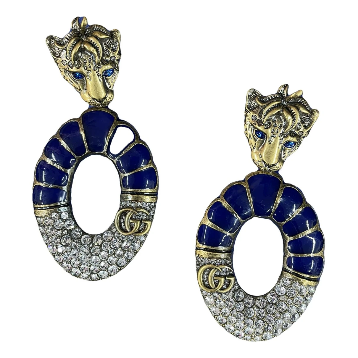 Pre-owned Gucci Earrings In Blue