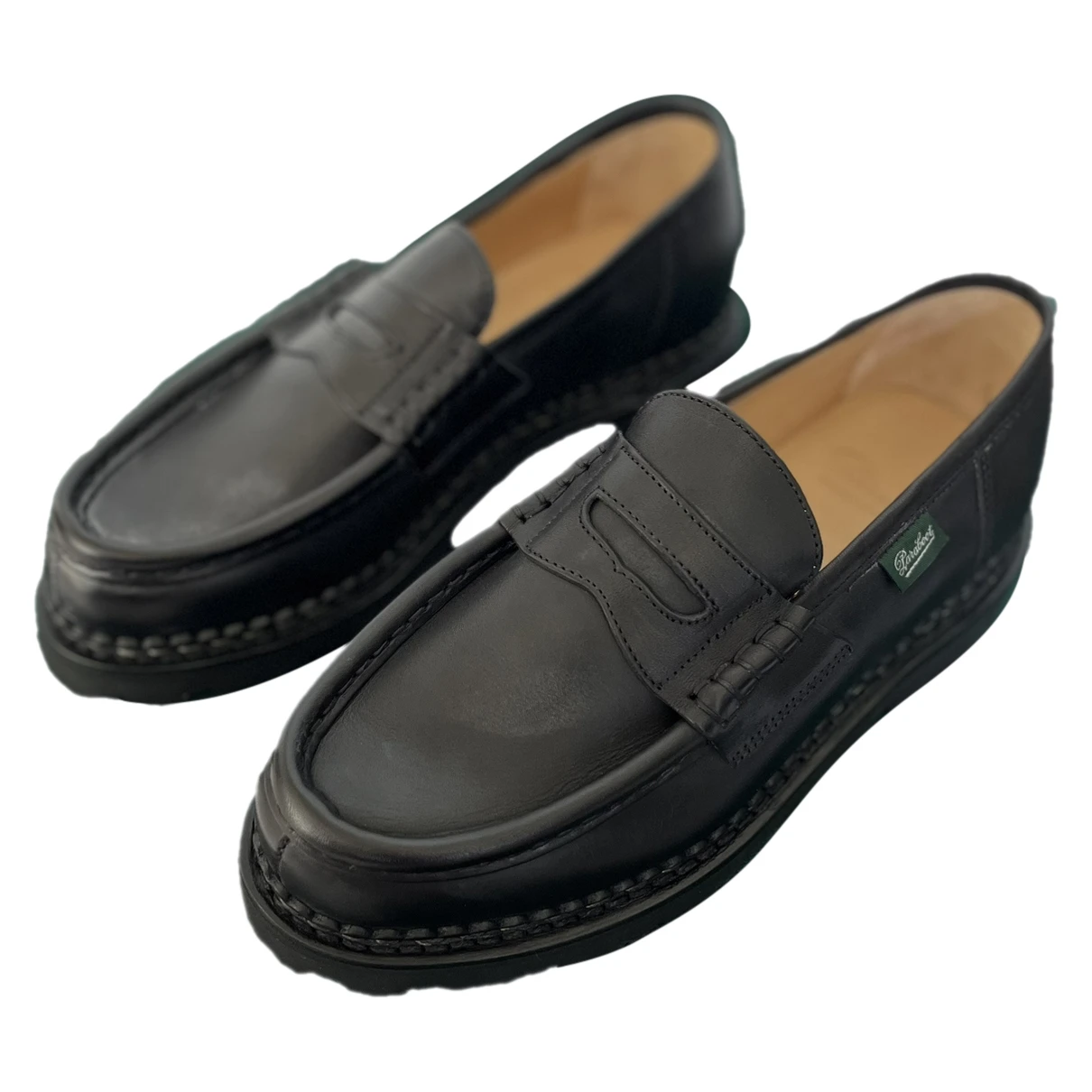 Pre-owned Paraboot Leather Flats In Black