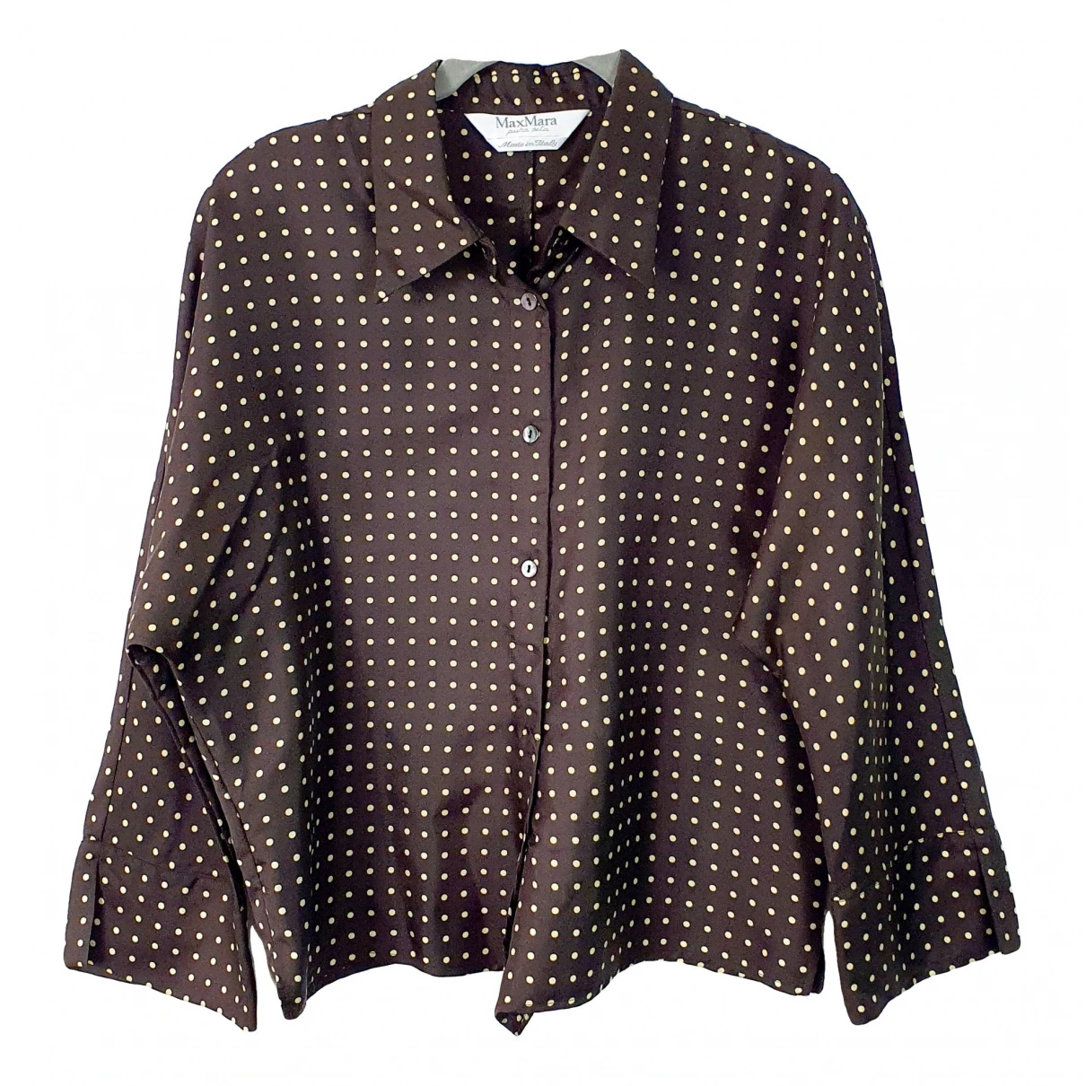 Pre-owned Max Mara Silk Shirt In Brown