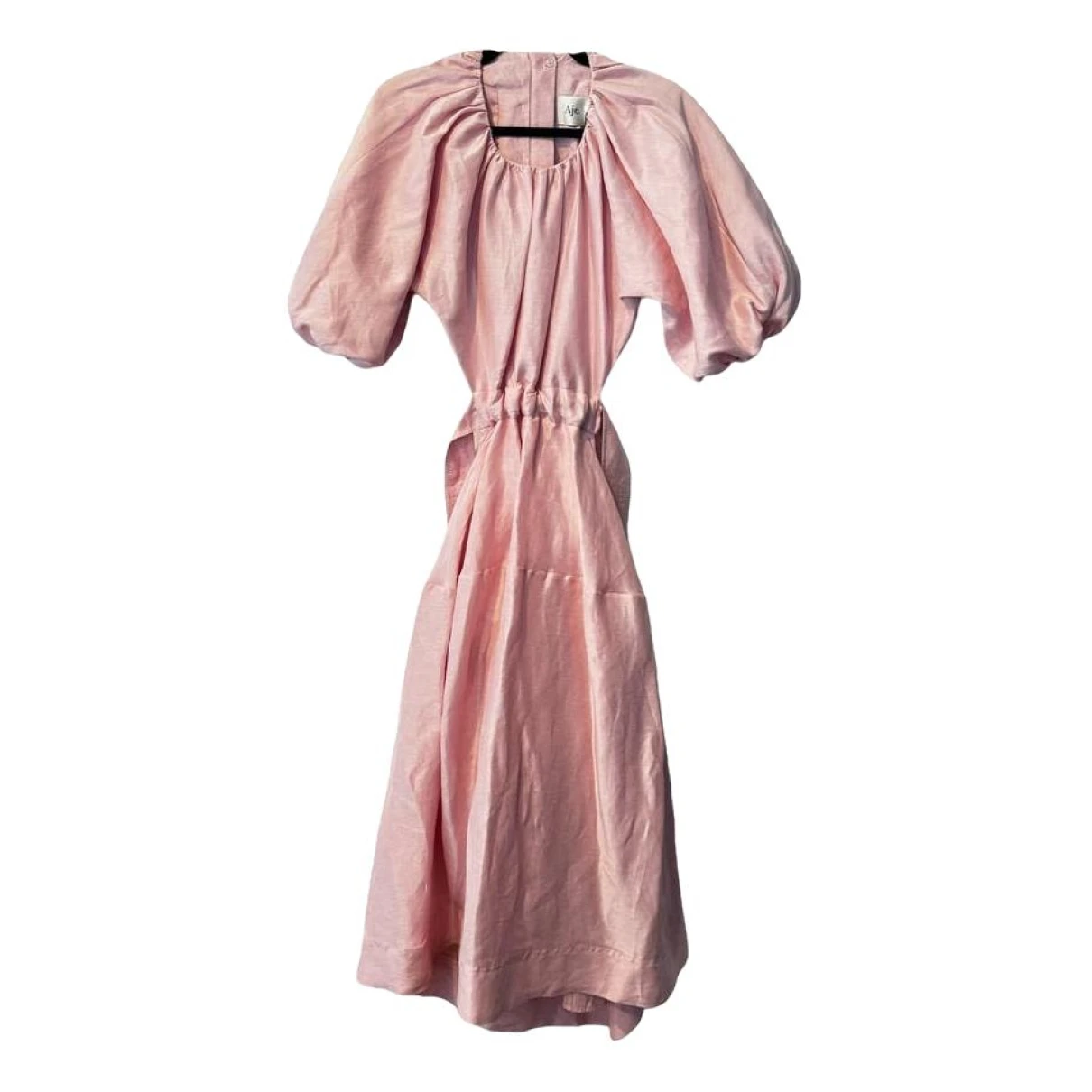 Pre-owned Aje Silk Mid-length Dress In Pink