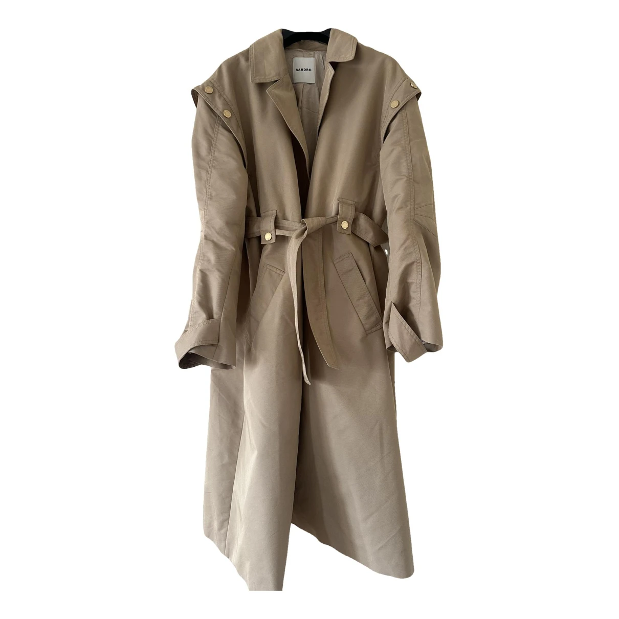 Pre-owned Sandro Trench Coat In Gold