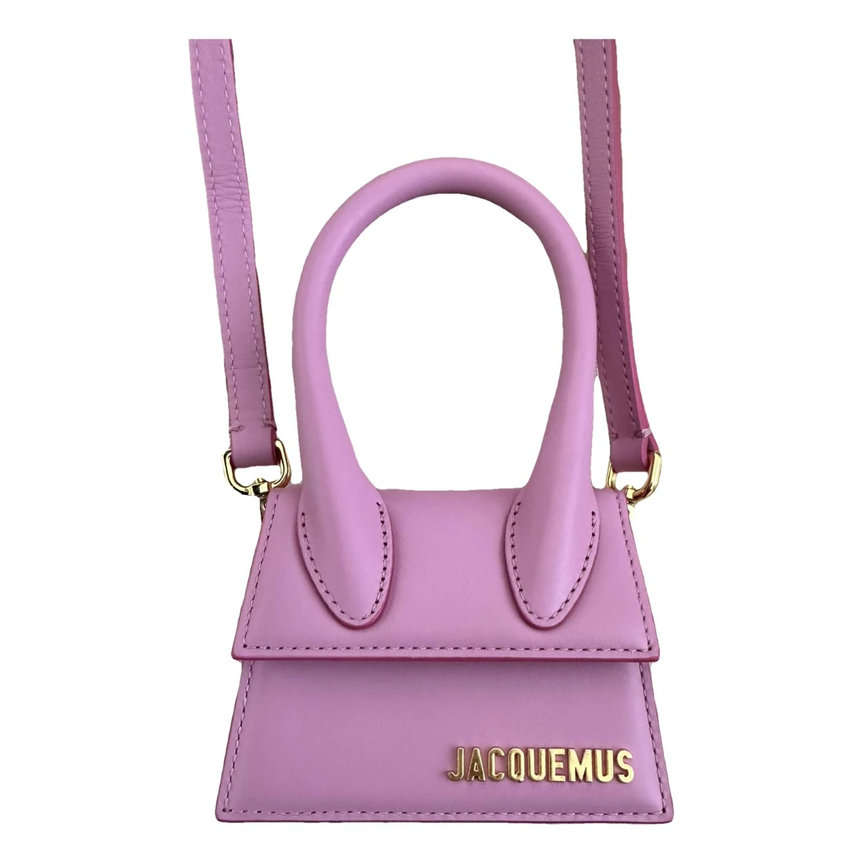 Pre-owned Jacquemus Chiquito Leather Handbag In Pink