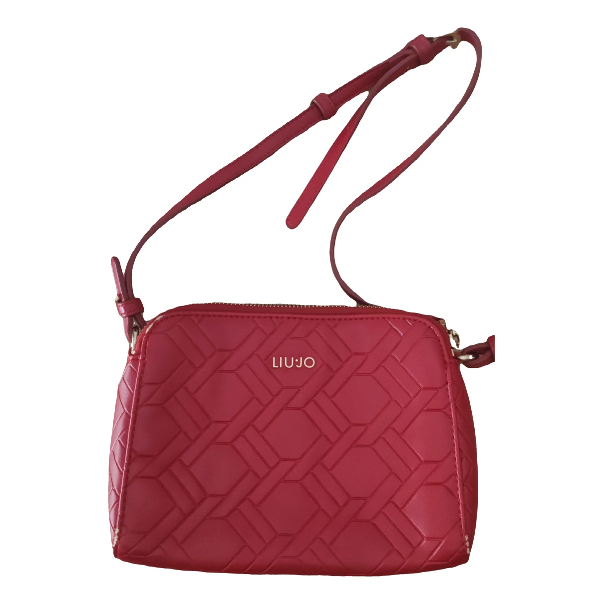 Pre-owned Liujo Leather Crossbody Bag In Red